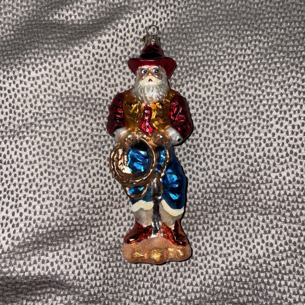Christopher Radko Rootin Tootin Nic Saks Fifth Ave Cowboy‎ Santa